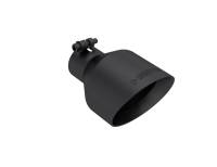 MBRP - MBRP pT5203BLK MBRP Black-Coated Tip 2.5in ID, 5in OD Out, 8in Length, Angle Cut, Dual Wall - Image 1